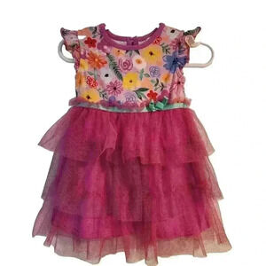 Matilda Jane WIDE AWAKE FRENCHIE Floral Dress‎ 12-18 Months Pink Tutu Baby Girl